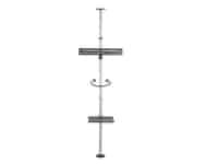 Techly ICA-TR32 - Monteringssæt (hylde, gulv-til-loft-montering, VESA-montering) - til fladskærm - aluminium - sort og grå - skærmstørrelse: 94-177,8 cm (37 in-70 in)