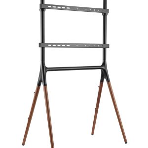 Alterzone Quad TV Floor Stand - Black / Walnut 40 kg 49"-70" Op til 600 x 400 mm