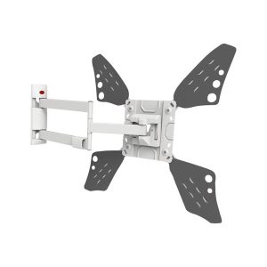 Barkan 3400LW bracket - full-motion - for TV - white metallic black 40 kg 70" Op til 600 x 400 mm