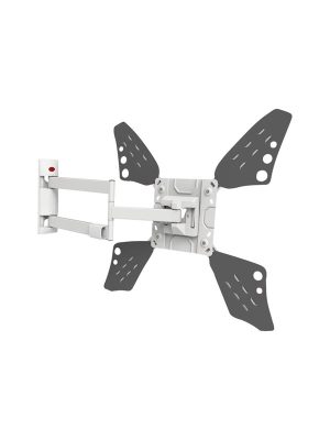Barkan 3400LW bracket - full-motion - for TV - white metallic black 40 kg 70" Op til 600 x 400 mm
