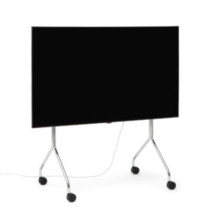 Pedestal Moon Rollin TV Stander - Chrome